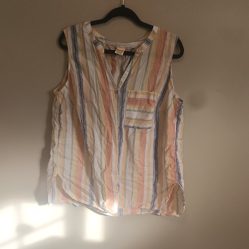 Faded Glory Multicolor Striped Sleeveless Tank